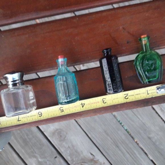 Vintage Glass Bottle Art Glass Dollhouse Mini Miniature Bitters Brown Root Beer - Picture 9 of 10